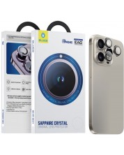 Протектори за камера Blueo - Sapphire Crystal, iPhone 15 Pro Max, сив