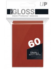 Протектори за карти Ultra Pro - PRO-Gloss Small Size, Red (60 бр.) -1