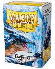 Протектори за карти Dragon Shield - Matte Sleeves Standard Size, Sapphire (100 бр.)