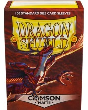 Протектори за карти Dragon Shield Sleeves - Matte Crimson (100 бр.) -1