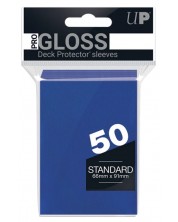Протектори за карти Ultra Pro - PRO-Gloss Standard Size, Blue (50 бр.) -1