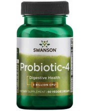 Probiotic-4, 60 растителни капсули, Swanson -1