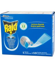 Raid Комплект - Електрически изпарител и ламинирани таблетки срещу комари
