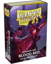 Протектори за карти Dragon Shield - Matte Sleeves Small Size, Blood Red (60 бр.)