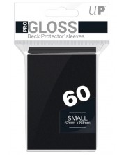 Протектори за карти Ultra Pro - PRO-Gloss Small Size, Black (60 бр.) -1