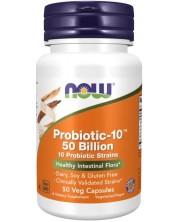 Probiotic-10 50 Billion, 50 капсули, Now