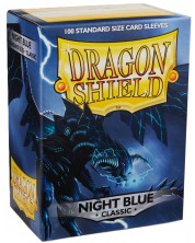Протектори за карти Dragon Shield Classic Sleeves - Night Blue (100 бр.) -1