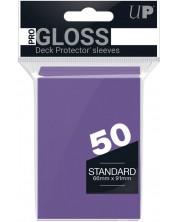 Протектори за карти Ultra Pro - PRO-Gloss Standard Size, Purple (50 бр.) -1