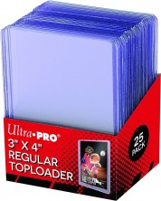 Протектори за карти Ultra Pro - Regular Toploader, Clear (25 бр.) -1