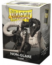 Протектори за карти Dragon Shield - Non-Glare Matte Sleeves Standard Size, Clear (100 бр.) -1