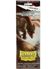 Протектори за карти Dragon Shield Perfect Fit Sleeves - Sealable Smoke (100 бр.) -1