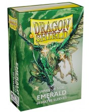 Протектори за карти Dragon Shield - Matte Sleeves Small Size, Emerald (60 бр.) -1