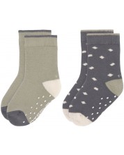 Противоплъзгащи чорапи Lassig - 19-22 размер, маслина, 2 чифта
