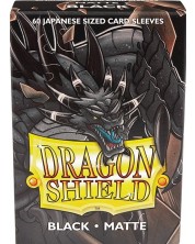 Протектори за карти Dragon Shield Sleeves - Small Matte Black (60 бр.) -1