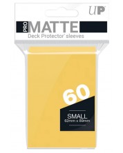 Протектори за карти Ultra Pro - PRO-Matte Small Size, Yellow (60 бр.)