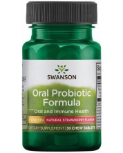 Oral Probiotic Formula, 30 дъвчащи таблетки, Swanson -1