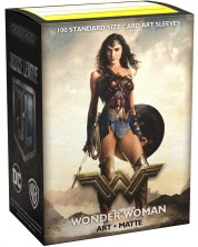 Протектори за карти Dragon Shield - Matte Art Sleeves Standard Size, Wonder Woman (100 бр.) -1