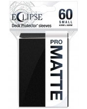 Протектори за карти Ultra Pro - Eclipse Matte Small Size, Jet Black (60 бр.) -1