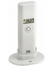 Предавател за температура с дисплей TFA - WEATHER HUB, бял