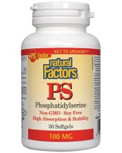 PS Phosphatidylserine, 100 mg, 30 капсули, Natural Factors