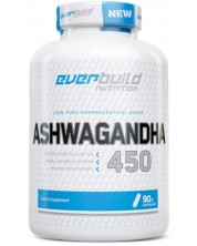 Pure Ashwagandha 450, 450 mg, 90 капсули, Everbuild