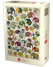 Пъзел Deico Games от 1000 части - Слончета -1