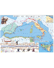 Пунически войни 264-146 г. пр. Хр. - стенна карта -1