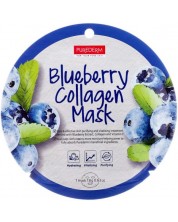 Purederm Маска за лице Blueberry Collagen, 18 ml
