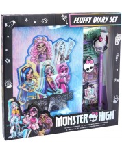 Пухкав дневник Clementoni - Monster High, с химикалка -1