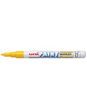 Перманентен маркер Uniball на маслена осново – Жълт