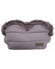 Ръкавица за количка KikkaBoo - Fur, Melange Grey
