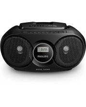 Радиокасетофон Philips - AZ215B, черен -1