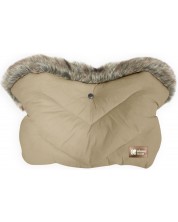 Ръкавица за количка KikkaBoo - Luxury Fur, Beige