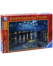 Пъзел Ravensburger от 1000 части - Винсент Ван Гог: Звездна нощ -1