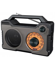 Радио Diva - Retro Box BT 7500, сиво/черно -1