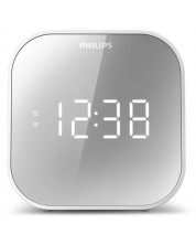 Радио колонка с часовник Philips - TAR4406/12, бяла -1