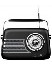 Радио Diva - Retro Box BT 8500, черно/сребристо -1