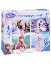 Пъзел Ravensburger 4 в 1 от 72 части - Замръзнало кралство