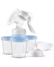 Ръчна помпа за изцеждане Philips Avent - Natural Motion, с чаши Via