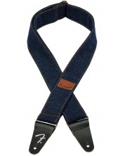 Ремък за китара Fender - Wrangler Logo Denim Strap, Dark Indigo