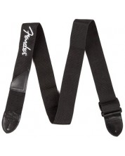 Ремък за китара Fender - Logo Strap, черен/бял