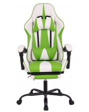 Гейминг стол RFG - Max Game, бял/зелен