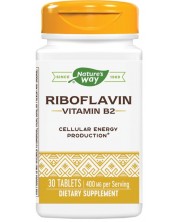 Riboflavin Vitamin В2, 400 mg, 30 таблетки, Nature's Way