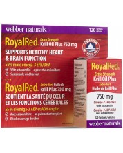 RoyalRed Krill Oil Plus, 120 софтгел капсули, Webber Naturals -1