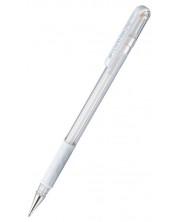 Ролер Pentel - Hybrid Pastel K 118 L - 0.8mm, бял