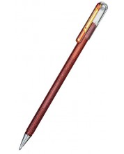 Ролер Pentel Hybrid Dual K 110 - 1.0 mm, оранжев-кафяв -1