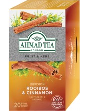 Rooibos & Cinnamon Плодов чай, 20 пакетчета, Ahmad Tea -1