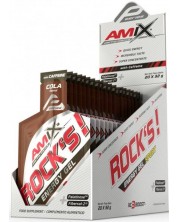 Rock's Energy Gel with Caffeine Box, кока-кола, 20 шота x 32 g, Amix