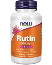 Rutin, 450 mg, 100 капсули, Now
