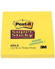 Самозалепващи листчета Post-it - Super Sticky, 90 листа